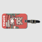 Boekenliefhebber Kattenliefhebber Bagagelabel (Voorkant (horizontaal))