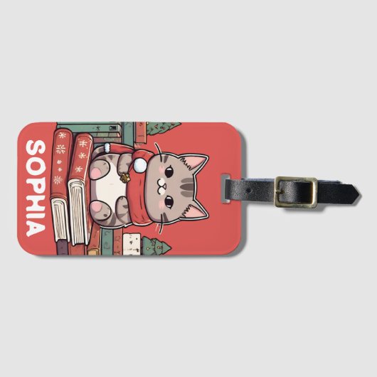 Boekenliefhebber Kattenliefhebber Bagagelabel (Voorkant (horizontaal))