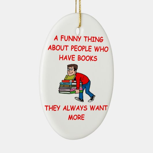 boekenliefhebber keramisch ornament (Rechts)