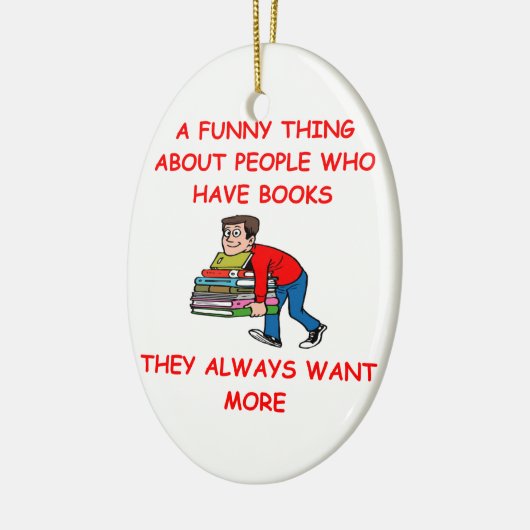 boekenliefhebber keramisch ornament (Links)