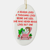 boekenliefhebber keramisch ornament (Rechts)