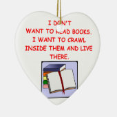 boekenliefhebber keramisch ornament (Rechts)