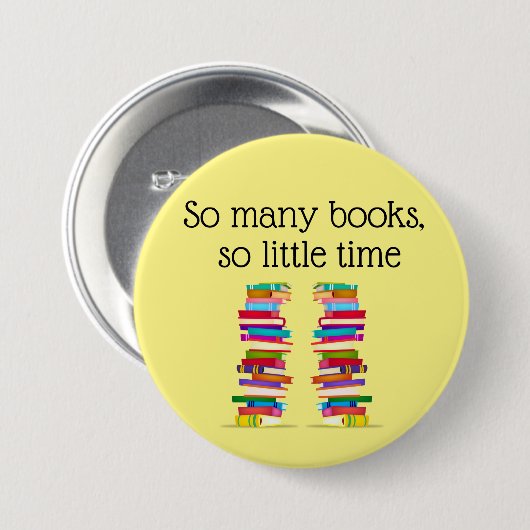 Boekenliefhebber Knop Ronde Button 7,6 Cm (Voorkant /achterkant)