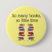 Boekenliefhebber Knop Ronde Button 7,6 Cm (Voorkant)