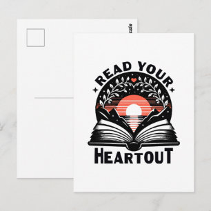 Boekenliefhebber Lees Je Hart Uit Boekennerd Briefkaart
