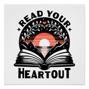 Boekenliefhebber Lees Je Hart Uit Boekennerd Perfect Poster