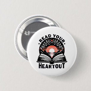 Boekenliefhebber Lees Je Hart Uit Boekennerd Ronde Button 5,7 Cm