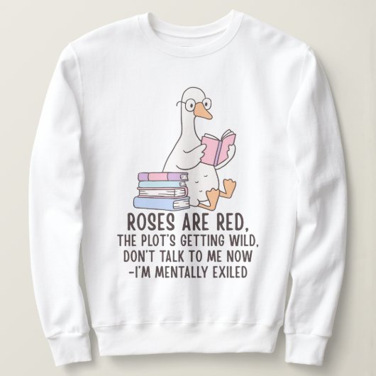 Boekenliefhebber Leest Gans Trui (Design voorkant)