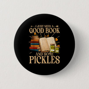 Boekenliefhebber leest heeft een goed boek en wat ronde button 5,7 cm
