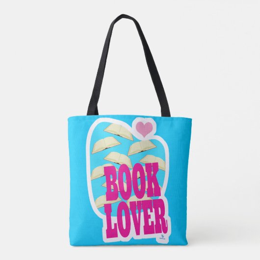 Boekenliefhebber lezen Bold Art Logo Gezegde Tote Bag (Achterkant)