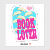 Boekenliefhebber lezen Cool Art Logo Gezegde Sticker (Vel)