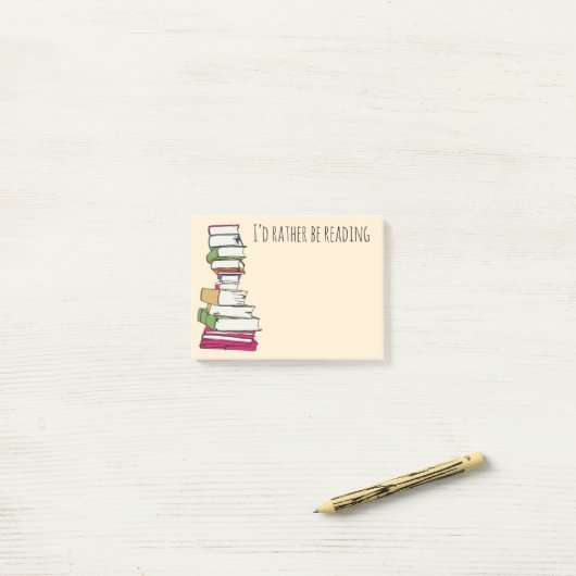 Boekenliefhebber Lezer Post-it® Notes (Op bureau)