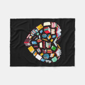 Boekenliefhebber Librarian Teacher Bookish Books H Fleece Deken (Voorkant (Horizontaal))