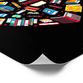 Boekenliefhebber Librarian Teacher Bookish Books H Poster (Hoek)