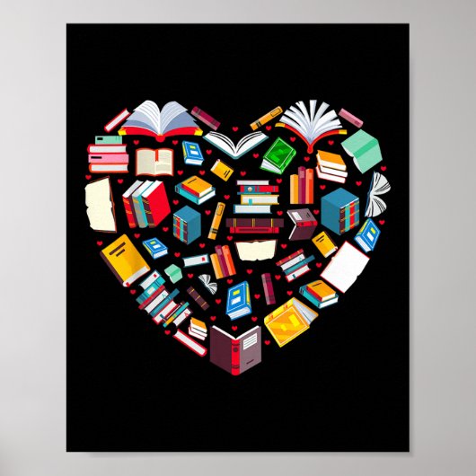 Boekenliefhebber Librarian Teacher Bookish Books H Poster (Voorkant)