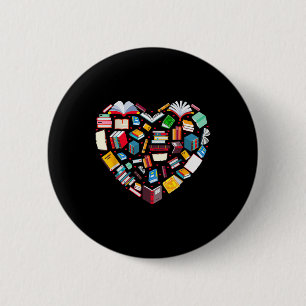 Boekenliefhebber Librarian Teacher Bookish Books H Ronde Button 5,7 Cm