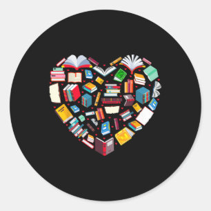 Boekenliefhebber Librarian Teacher Bookish Books H Ronde Sticker