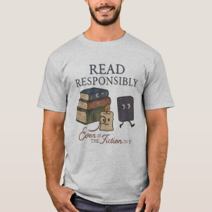 Boekenliefhebber Mannen   literair T-shirt