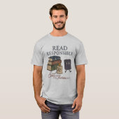 Boekenliefhebber Mannen | literair T-shirt (Voorkant volledig)