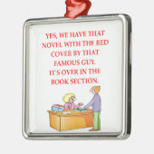 boekenliefhebber metalen ornament (Links)