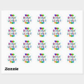 BOEKENLIEFHEBBER RONDE STICKER (Vel)