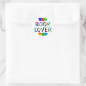BOEKENLIEFHEBBER RONDE STICKER (Tas)