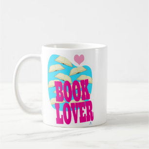 Boekenliefhebber Sweet Reader Love Logo Art Koffiemok