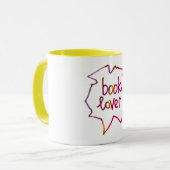 Boekenliefhebber tekst artistieke tekening belette mok (Voorkant links)