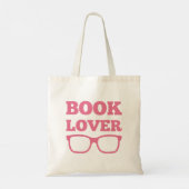 Boekenliefhebber typografie leesbril tote bag (Achterkant)