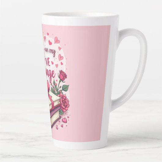 Boekenliefhebber Valentijn Romantisch lezen Esthet Latte Mok (Rechts)