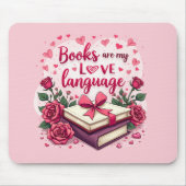 Boekenliefhebber Valentijn Romantisch lezen Esthet Muismat (Voorkant)