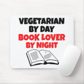Boekenliefhebber Vegetarisch Muismat (Met muis)