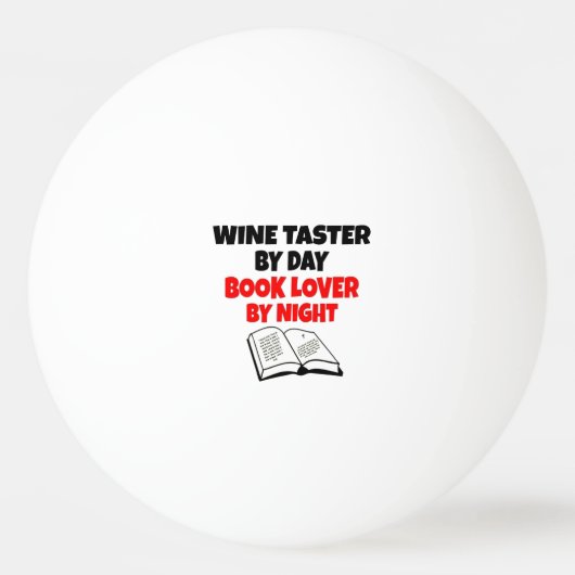 Boekenliefhebber Wijnproever Pingpongbal (Voorkant)
