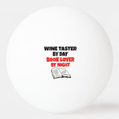 Boekenliefhebber Wijnproever Pingpongbal (Achterkant)