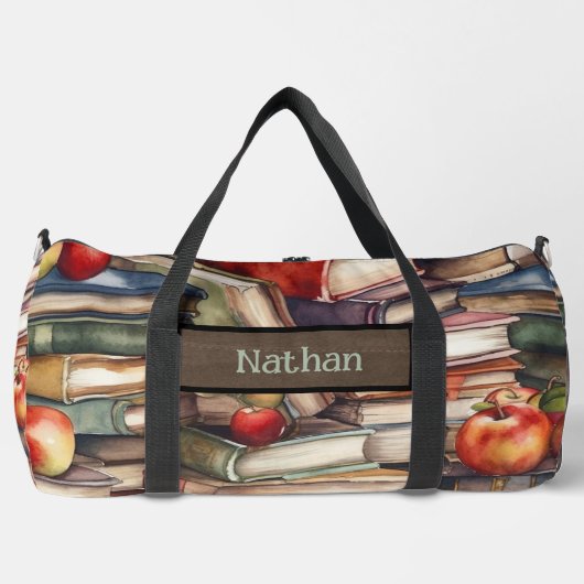 Boekenliefhebbers - Bruin Suède - Monogrammed Plunjezak (Voorkant)