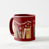 Boekenliefhebbers citeren, het is een goede dag om mok (Voorkant links)