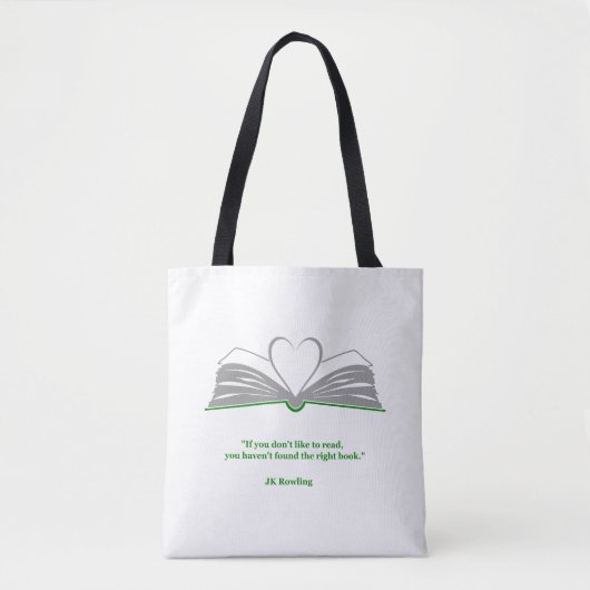 Boekenliefhebbers Classic Quote Tote Bag (Voorkant)