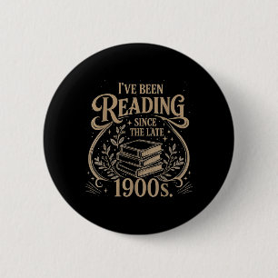 Boekenliefhebbers die sinds eind jaren 1900 lezen ronde button 5,7 cm