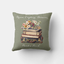 Boekenliefhebbers - Dream Explore Ontdek - Lees ee Kussen
