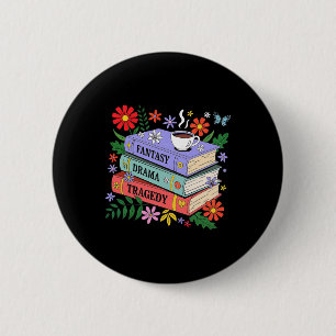 Boekenliefhebbers Fantasy Drama Tragedie Subtiele  Ronde Button 5,7 Cm
