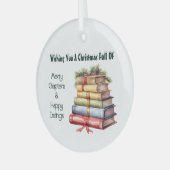 boekenliefhebbers glas ornament (Voorkant links)