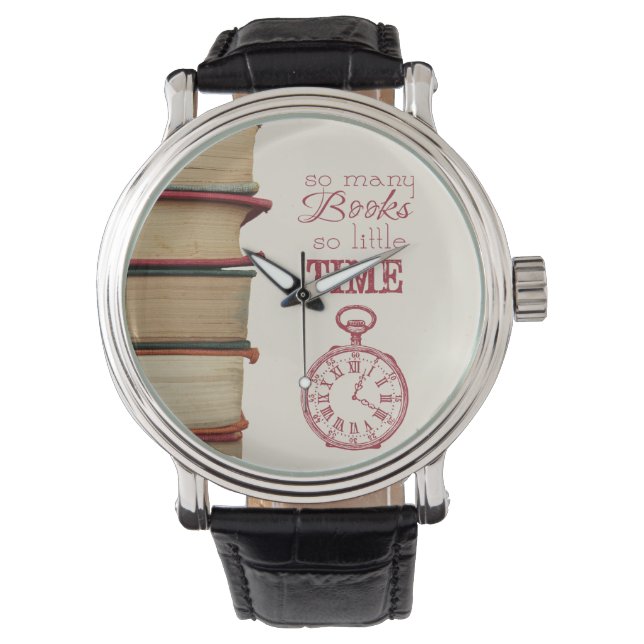 boekenliefhebbers  kijken "So Many Books" Horloge (Voorkant)