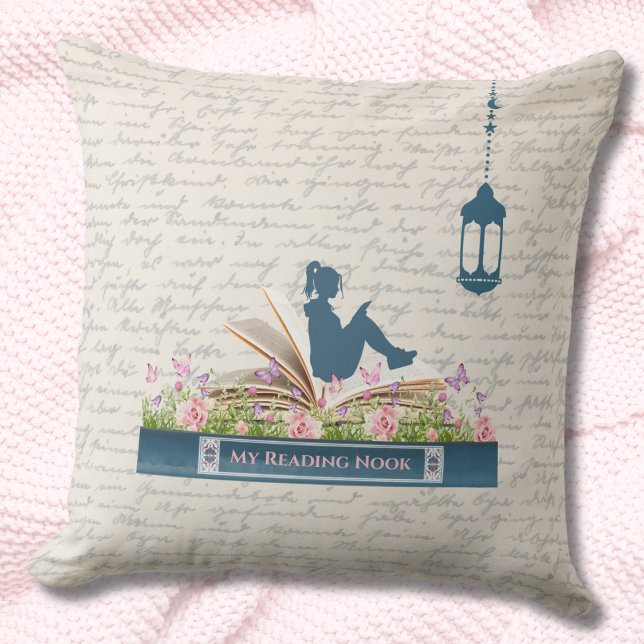 Boekenliefhebbers Leeshoek Knus Dekkussen Kussen (Book Lovers Reading Nook Cozy Throw Pillow)