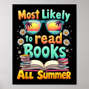 Boekenliefhebbers lezen waarschijnlijk de hele zom poster
