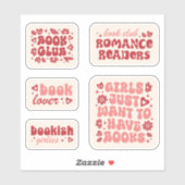 Boekenliefhebbers meisjes club quotes pack sticker (Vel)