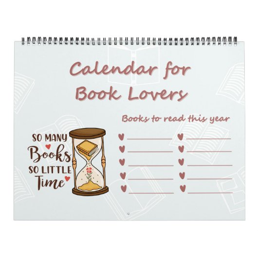 Boekenliefhebbers met boekenlijst kalender (Hoes)