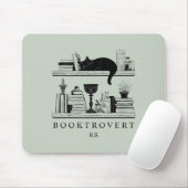 Boekenliefhebbers Monogram Initiaal Booktrovert Muismat (Met muis)