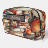 Boekenliefhebbers monogrammed toilettasje (Rechterhoek)