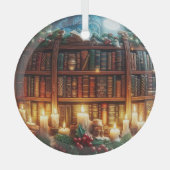 Boekenliefhebbers, ornament, personaliseren met jo glas ornament (Voorkant)