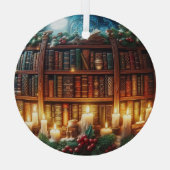 Boekenliefhebbers, ornament, personaliseren met jo glas ornament (Achterkant)